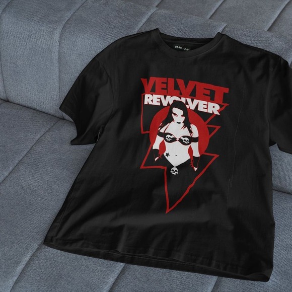 Rock Band T-shirt | Velvet Revolver Band T-Shirt | Classic Red and White Tee - Picture 5 of 10